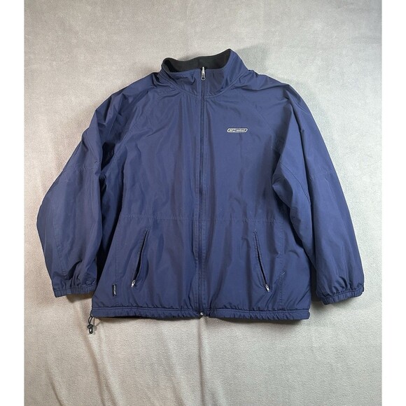 Vtg Reebok Jacket Mens Size 2XL Soft Shell Full Zip Jacket Navy Blue - Picture 1 of 5
